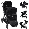 thumbnail image 1 of Carriola Gemelar Premium Ibaby Mellizi Posiciones Multiples negro, 1 of 9