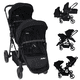thumbnail image 1 of Carriola Gemelar Premium Ibaby Mellizi Posiciones Multiples negro, 1 of 9