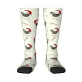 thumbnail image 2 of Picia Women Crew Soft Moisture-wicking Socks Christmas Pug Dog Pattern Design Cotton Socks, One Size fit All, 2 of 9