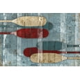 thumbnail image 2 of Grey, Jace 14x11 Gold Ornate Wood Framed with Double Matting Museum Art Print Titled - Wooden Oars, 2 of 4