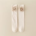 thumbnail image 5 of Esaierr 3 Pairs Kids Girls Autumn Socks Knee High Socks for Toddler Flower Cotton Socks for 3-12Y, 5 of 5