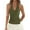 Army Green, variant on Womens Halter Top Spring Tie Wrap Sleeveless Ruched V Neck Fitted Summer Tops Backless Fashion Y2k Clothes