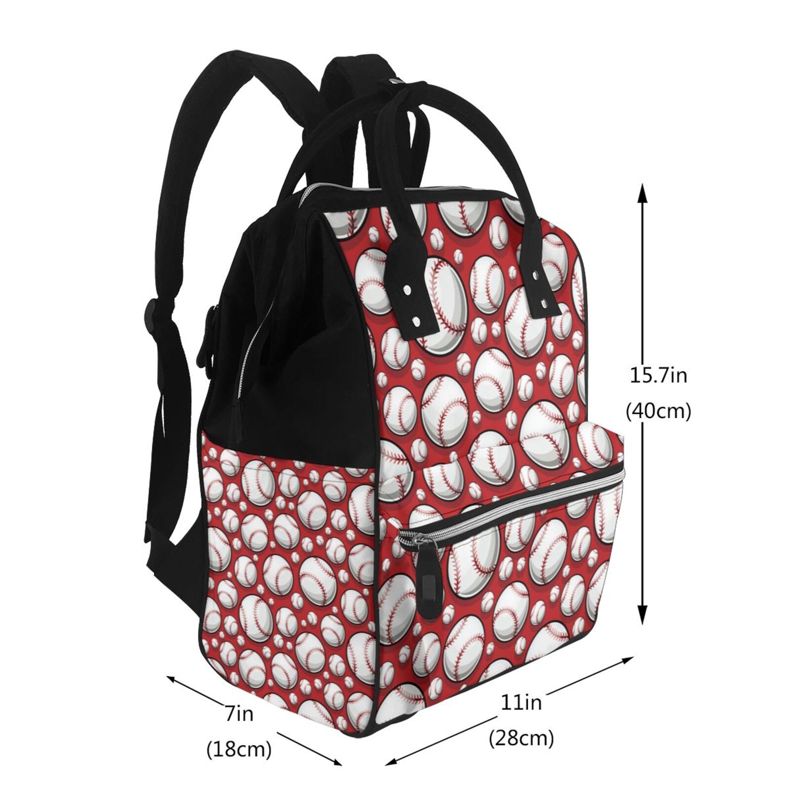 Kdxio Baby Diaper Backpack,Multi-Function Travel Backpack Nappy Bags,Nursing Bag, Fashion Mummy,Roomy Waterproof for Baby Care(Cute Baseball)