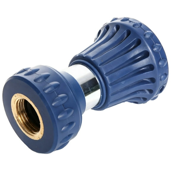 Heavy-Duty Brass Garden Hose Nozzle, Adjustable Water Flow Spray Gun for Irrigation and Cleaning, Quality Anti-Corrosion, Ergonomic Handle, Fits Standard Hoses, Blue