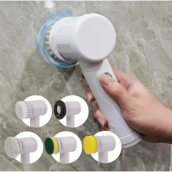 Multi-function USB rechargeable bathroom rotary washer 4-in-1 electric cleaning brush