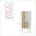 thumbnail image 4 of Dressers, Modern Tall Storage Dresser | White/Macadamia | Engineered Wood | Multicolor, 4 of 7