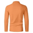thumbnail image 5 of BRGZLK Men's Long Sleeve Tops 2026 Fall Winter Button Down Collared Printed Lightweigt Breathable Golf Sports Tee Shirt Outdoor Workout Casual Pullover T-shirt Orange 2XL, 5 of 5