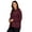 Burgundy, variant on Active Women's Midweight Crewneck Luxe Athleisure Sweatshirt with Relaxed Fit