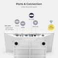 thumbnail image 5 of Retail and Restaurant POS Terminal Machine for Small Business, Point of Sale Cash Register with Windows 11 Professional, 15.6” & 11.6" Dual Touch Screen, White, Hardware Only, 5 of 7