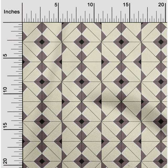 oneOone Tissu Lycra Polyester Diamant Imprimé Géométrique Tissu à Coudre BTY 56 Pouces de Large