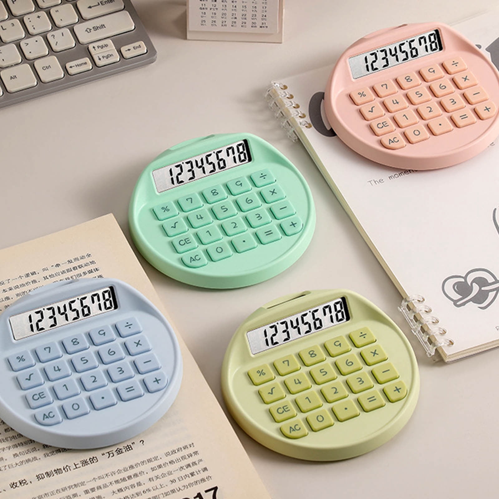 Sentmoon Calculators Basic Calculator Basic Standard Calculators Mini Digital Desktop Calculator With 8-Digit LCD Display- Calculator Pocket Size For Home School For Kids