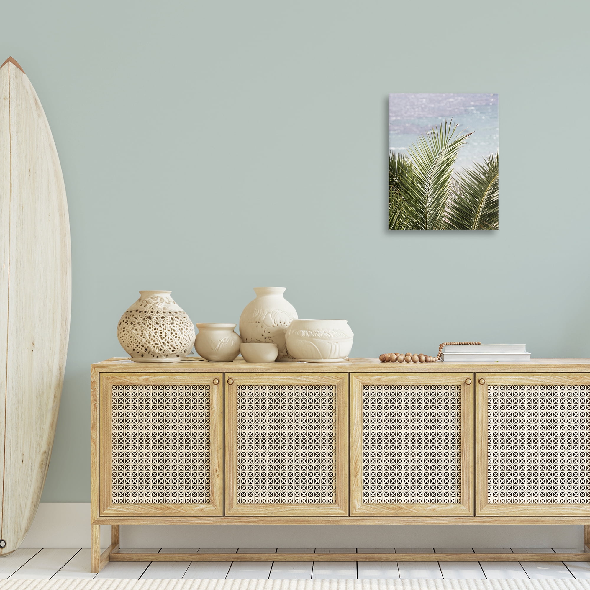Stupell Industries Graceful Palms by Sea Nautical & Beach Photography Wrapped Canvas Art Print Wall Art, 16 x 20