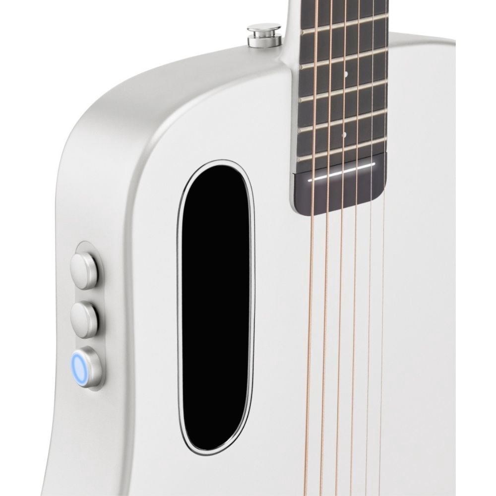 LAVA MUSIC ME Air Carbon Fiber 36" Acoustic-Electric Guitar with Airflow Bag Silver