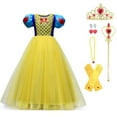 thumbnail image 1 of HAWEE Robe de Princesse pour Filles Snow White Jaune Robes de Cérémonie Fantaisie Cosplay Costume, 1 of 7