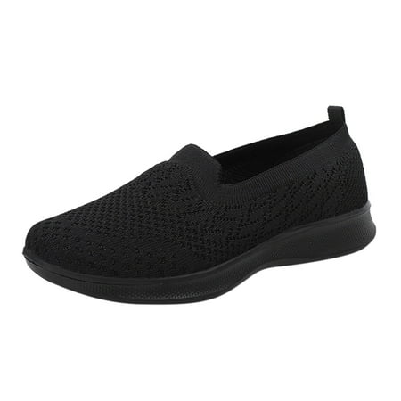 

GNEIKDEING Casual Flat Bottom Mesh Wedges Bowknot Shoes Women s Breathable Sneakers Women s Casual Shoes Gift on Clearance