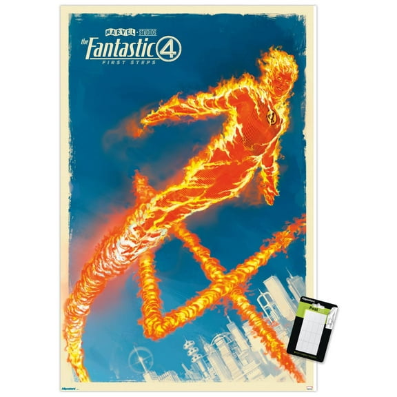 Marvel Fantastic Four: First Steps (2025) - The Human Torch Wall Poster, 22.375" x 34"