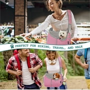 PetAmi Small Dog Sling Carrier, Soft-Sided Crossbody Puppy Carrying Purse Bag, Adjustable Sling Pet Pouch to Wear Medium Dog Cat Travel, Dog Bag for Traveling, Breathable, Poop Bag Dispenser, Pink