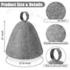 thumbnail image 2 of 6 st Filt Bastuhattar, Badmössa, Huvudskydd, Absorberande Bastuhatt för Bastu, Dusch, Badrum, Ångbastu A, 2 of 5