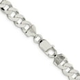 thumbnail image 3 of Sterling Silver 8mm Flat Curb Chain (30 X 8) Made In Italy qlb200-30, 3 of 5
