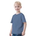 thumbnail image 2 of XinLfly Kids Girls Boys Short Sleeve T Shirt Casual Summer Solid Color Crewneck Basic Tees Shirt Tops Clothes,Blue 2, 12-13, 2 of 8