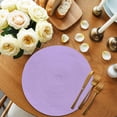 thumbnail image 2 of Purple Round 13 Inch Placemats Set of 8, Modern Pure Lavender Purple HeatResistant Non Slip Place Mats for Dining Table, Wipeable Braided Kitchen Table Mats for Housewarming, 2 of 9