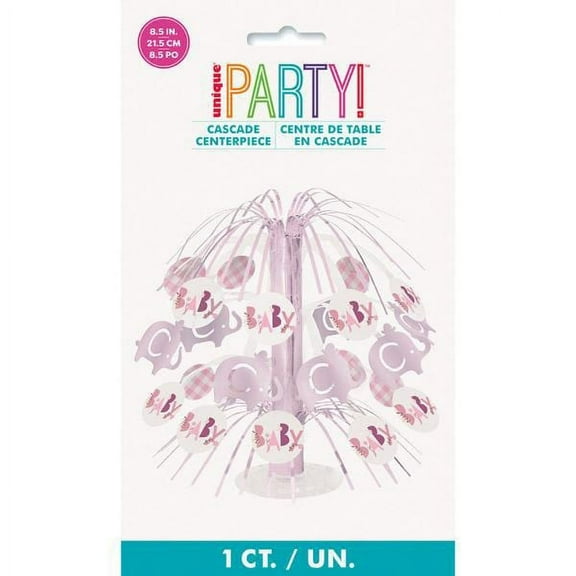 Baby Shower 'Pink Floral Elephant' Foil Cascading Centerpiece (1ct)
