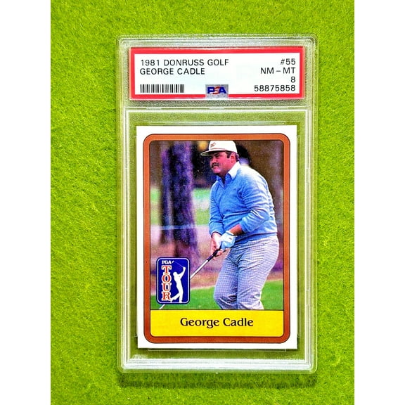 George Cadle ROOKIE CARD PSA 8 PGA RC 1981 Donruss Golf GEORGE CADLE PGA TOUR rc