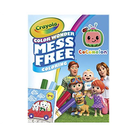 Páginas y marcadores Crayola Color Wonder Cocomelon sin manchas regalo niños 3 4 5 6 años