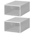 thumbnail image 2 of Travelwant 2Pcs Shoe Box Storage Containers,Drop Front Shoe Boxes Clear Plastic Stackable with Lids,Shoe Containers,Foldable Shoe Storage Organizer Case for Closet, 2 of 6