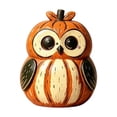 thumbnail image 2 of Aoznliie Halloween Table Decor, Cute Hand Carved Wooden Owl Ornament, 5.9 inch Tabletop Centerpiece for Halloween Decorations Indoor, Multicolor, 2 of 6
