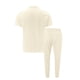 thumbnail image 3 of Camisas de Manga Corta para Hombres Turndown Collar 2 Piezas con Pantalones, Casual Hogar Y Uso Diario, Conjuntos Cortos para Hombres, 3 of 4