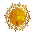 thumbnail image 1 of de pared de vinilo de espejo 3D de vinilo acrílico dorado para decoración dormitorio, 1 of 7
