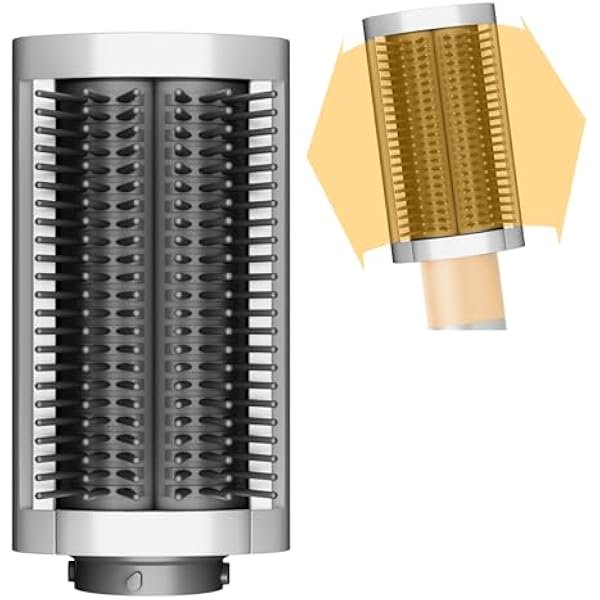 wonima44 Firm Smoothing Brush for Dyson Airwrap, Hair Stying Drying Comb for Frizee-Prone Hair to Smoothing and Straight, Replacement Attachment for Part No.971892-08