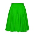 thumbnail image 4 of UMfun Women Solid Skirt Strap Ladies Floral Skirts Mesh High Waist Skirt, Flowing Large Skirt Medium Length Skirt Green, 4 of 5