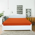 thumbnail image 6 of PiccoCasa Twin Size Cotton Fitted Sheet 15" Deep Pocket Bed Sheet, Orange, 6 of 6