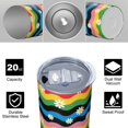 thumbnail image 4 of Pioneer Flower Floral Print Pattern 20oz Skinny Tumbler with Straw & Lid, Double Wall Vacuum Insulated Cup, Leak-Proof, Cup Holder Friendly, Hot 6H Cold 12H, 4 of 6