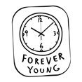 thumbnail image 2 of Reloj de pared acrílico con números de grafiti sencillos para pared, comedor interior estilo C, 2 of 9