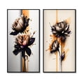 thumbnail image 2 of Designart "Orange Dahlia on Abstract Fusion I" Dahlia Framed Wall Art Set Of 2 - Orange Floral Frame Gallery Set For Office Decor, 2 of 7