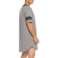 thumbnail image 4 of KAWELL Men's Nightshirt, Cotton Nightwear Comfy Big&Tall V Neck Short Sleeve Soft Loose Pajama Sleep Shirt, 4 of 5