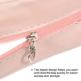 thumbnail image 5 of Uxcell 4.7"x8.3"x2.8" Clear Toiletry Bag Makeup Bags with Zipper Handle Pink, 5 of 5