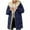 Blue, variant on SEAOPEN Women Winter Coats Fleece Long Coats Jackets Oversized Warm Down Jacket with Hood Today Sales Army Green,S