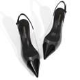 thumbnail image 2 of RONILURN Women's Kitten Heel Pumps Transparent Slingback Closed Pointed Toe Low Heel Dress Shoes Backless Comfortable Clear PVC, 2 of 8