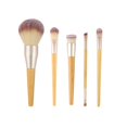 thumbnail image 6 of Soft-bristled large powder brush, double-ended eyeliner and facial mask brush, bamboo-handled eyeshadow brush, makeup brush, 6 of 6
