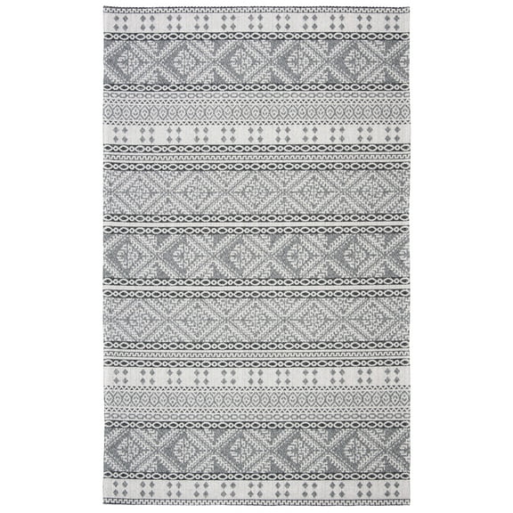SAFAVIEH Augustine Willoughby Southwestern Area Rug, Light Gray/Anthracite, 8' x 10'