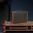 thumbnail image 4 of Caja de madera retro europea, maleta decorativa, vintage, elegante almacenamiento de madera Negro, 4 of 6