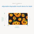 thumbnail image 4 of Máscara desechable de Halloween para adultos de 3 capas con patrón de fantasma de calabaza, 50 máscaras faciales festivas para hombres y mujeres con línea de nariz, 4 of 5