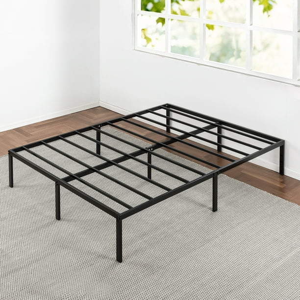 Mellow 14 Metal Platform Bed Frame, Mainstays 14 Heavy Duty Slat Bed Frame Black Steel Queen