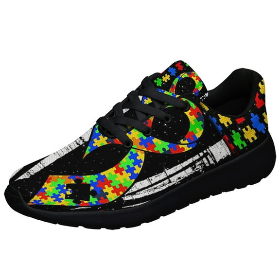autism awareness Shoes Sneakers for Women Men Black Size 3.5