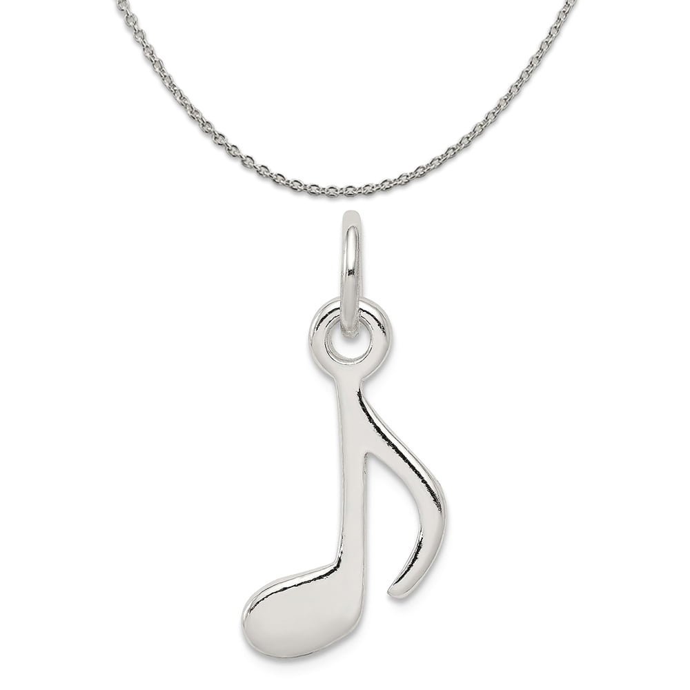 Mens necklace Art Attack Burnished Silver Plated Treble Clef Music Is What Feelings Sound Like Music Lover Gift Women Chain Chain