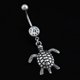 thumbnail image 2 of Aleación Retro forma de tortuga vientre ombligo uñas electrochapa ombligo anillo cuerpo Piering joyería, 2 of 4